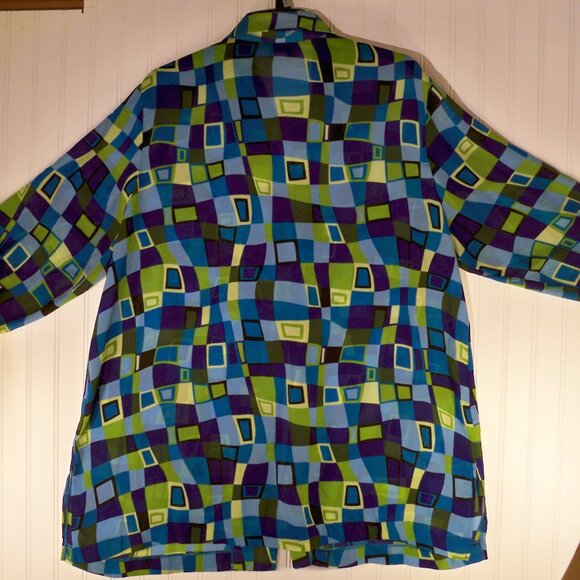 Rebecca Jones, Blue *Button Up Shirt, 2X - Picture 2 of 9